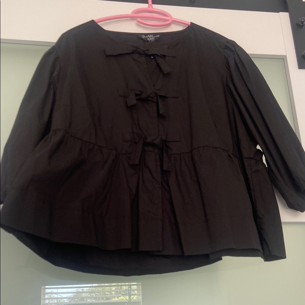 Black Bow Detail Blouse
